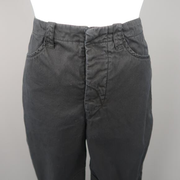 BALENCIAGA Size 6 Black Cotton Solid Casual Pants - Picture 2 of 9